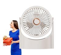 Ventilador De Escritorio Ajustable - Silencioso Con Bateria Recargable | Ventilador Silencioso Y Apenas Vibra | Ventilador Pequeño Sobremesa | Ventilador De Techo Giratorio De 180 Grados, Silencioso,