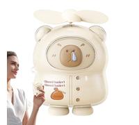 Ventilador De Escritorio - Mini Ventilatore Usb Capibara De Manno | Silencioso Y Ligero Para Viajes, Playa, Camping | Ventilador De Mano Portátil | Miniventilador Portátil Potente De Mano