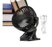 Ventilador De Mesa Con Carga USB,Pequeño Ventilador Recargable De Flujo De Area Eficiente Para Viajes, Dormitorio, Escrito | Ventilador Con Clip,Ventilador Portátil Para Cocheci