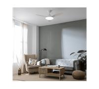 Cecotec - Ventilatori da Soffitto EnergySilence 4800 Light White - 35 W, Diametro 121 cm, Lampada a LED, Telecomando, Timer Fino a 8 Ore, 6 Velocità, 3 Pale, Estate/Inverno