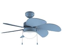 Cecotec - Ventilatore da Soffitto EnergySilence Aero 3600 Vision Full Blue 50W, Diametro 92 cm, 3 Velocità, 6 Lame Reversibili, Modalità Inverno-Estate, Utilizzo Facile, Interruttore a Catena