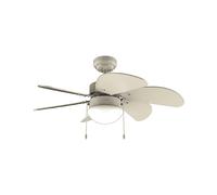 Cecotec - ventilatore da Soffitto con luce EnergySilence Aero 3600 Vision Full SunLight, 50 W, Diametro 92 cm, 3 Velocità, 6 Lame Reversibili, Inverno-Estate, Utilizzo Facile, Interruttore a Catena