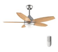 Cecotec EnergySilence Aero 495 Ventilatore da soffitto in legno 42" 55W con luce LED e telecomando