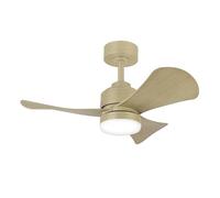 VENTILADOR TECHO 3 ASPAS LAMPARA MADERA/METAL