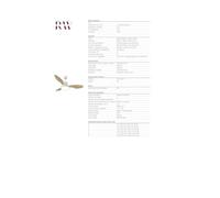 VENTILADOR TECHO 3 ASPAS LAMPARA MADERA/METAL BLAN