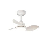 VENTILADOR TECHO 3 ASPAS/LAMPARA METAL/ABS BLANC