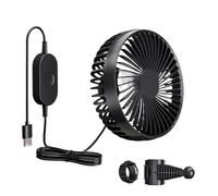 Ventilador Vehicular Universal - Alta Potencia 12V/24V con Control de Niveles y Flujo de Aire Direccionado | Automóvil Casa Oficina Exterior
