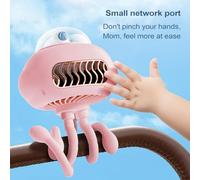 Ventilateur De Poussette - Ventila -teur Personnel 3 Vitesses Avec Trépied Flexible, USB Rechargeable Pour Poussette Maison Voyage Portable Rotatif | Berceau Siège Auto Bureau