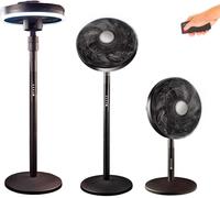 Ventilatore 2 in 1 Tavolo e Piantana 70W, LED Orientabile a Lampada e 4 Velocità