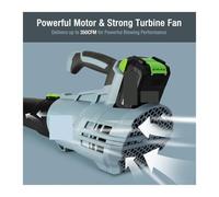Ventilatore, 20V 4.0Ah Battery Cordless Leaf Blower, Variable Speed Air Powered Blower Sweeper For Dust,Snow Blowing Garden Power Tool a bassa rumorosità