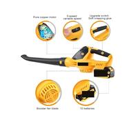 Ventilatore, 20V Electric Blower, Speed Adjustable Powerful 5000W Cordless Leaf Blower, Household Blowing Dust Blowing Snow Power Tools a bassa rumorosità(No Battery)