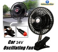 VENTILATORE 24V AUTO FURGONE CAMION IN METALLO ALTA POTENZA PRESA ACCENDISIGARI