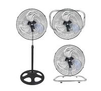 Ventilatore 3 in 1 - Piantana, Da Appoggio e Sospeso - Struttura in Acciaio