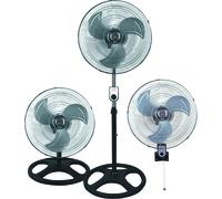 VENTILATORE 3 IN 1 a PIANTANA DA TAVOLA O MURO 3 VELOCITA DIAMETRO 45 CM 65W [EEK: A++]