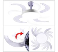 VENTILATORE 30W SOFFITTO LUCE 48W 6 VELOCITA TELECOMANDO FLUSSO 5500-6500 m3/h