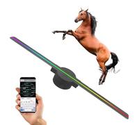 Ventilatore 3D ologramma proiettore pubblicitario 3D ologramma display con app remota, modifica con un clic sul tuo telefono cellulare, risoluzione 2000 * 224, per pubblicità, mostra, negozio, bar