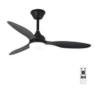 Ventilatore 42" con luce motore DC silenzioso Nero telecomando S1