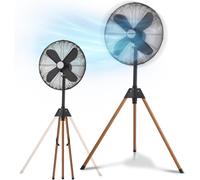 Avilia Ventilatore a Piantana Silenzioso con Treppiedi Richiudibile e Stabile 50W - 3 Velocità Ideale per Adattarsi ad Ogni Esigenza e Rinfrescarsi in Gioranate Calde - Altezza della Testa Regolabile