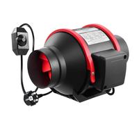 Ventilatore a canale in linea, regolabile da 100 mm, 310 m3/h, ventilatore silenzioso, spina europea per bagno, tende di crescita, ventilazione idroponica e ventola di scarico IP44