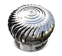 Ventilatore a cappa per camino, 400 mm, in acciaio, anti-spifferi, per un migliore flusso d'aria e una riduzione delle correnti d'aria, design resistente alle intemperie