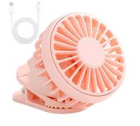 Ventilatore a clip, mini ventilatore portatile per passeggino, funzionamento a batteria, strumento di raffreddamento a 3 velocità per viaggi, passeggino, seggiolino auto, casa, palestra, , cucina