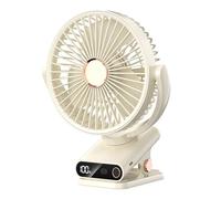 Ventilatore a clip oscillante ricaricabile USB 5 velocità regolabili dispositivo di raffreddamento portatile leggero per computer auto USB alimentato clip ventilatore per scrivania ufficio