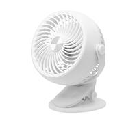 ventilatore a clip, raffreddatore d'aria personale, 19,5 x 17 cm, ventilatore silenzioso a batteria con 5 velocità, gadget compatto per , scrivania, passeggino, all'aperto, campeggio