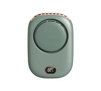 Ventilatore a collana ricaricabile tramite USB con 3 velocità e flusso d'aria verticale, ideale per escursioni, viaggi e avventure all'aria aperta.