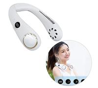 Ventilatore a Collo Libero a Mano Libera, Ricarica USB Senza Lama, Batteria da 2000 MAh, Portatile per Ufficio da Campeggio All'aperto (WHITE)