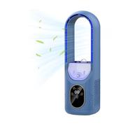 Ventilatore a colonna,Ventilatore a torre per camera da letto,Ventilatore senza pale silenzioso, umidificazione, 6 velocità, timer, ricarica tramite USB,Touch Display a LED,per ufficio camera da letto