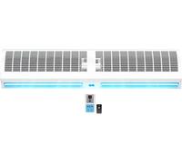 Ventilatore a cortina d'aria da parete con telecomando, flusso d'aria elevato e basso rumore, per uso commerciale e domestico, design a risparmio energetico e salvaspazio