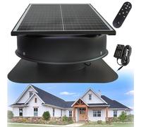 Ventilatore a energia solare, 42 Watt, montaggio sul tetto con termostato, grande flusso d'aria, basso rumore, ventilazione resistente alle intemperie, per casa, garage, negozio, camper, con
