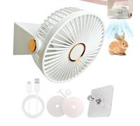 Ventilatore a gabbia per piccoli animali, portatile, senza trapano | Ventilatore di raffreddamento ad aria per piccoli animali per la casa, per interni ed esterni, cassa da viaggio, gerbillo