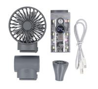 Ventilatore a getto potente portatile 2 in 1 da scrivania, elettrico, multivelocità, per tastiera PC, sport all'aria aperta, plastica, 20 x 9 x 4 cm
