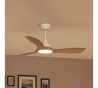Ventilatore a LED Philips Olas, Ø 106 cm, legno/bianco, CCT, CC Philips