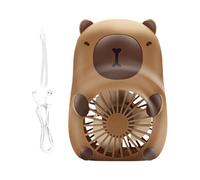 Ventilatore A Mano Capybara- 8x6x11cm Ventilatore Di Cordini Portatili | Mano Leggero | Comodo Dispositivo Di Raffreddamento Personale | Accessori Fantastici | Scrittore Di Cibo Per