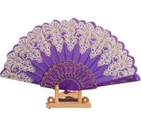 ventilatore a mano di bambù, Multicolor Folding Fan For Dance Cosplay Wedding Party Decoration(Color5)