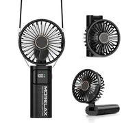 Ventilatore a Mano,Mini Ventilatore Portatile,5200mAh Ricaricabile,Piccolo Ventilatore Tascabile Con 6 Livelli di Velocità,Ventilatore USB Pieghevole a 180° per Casa,Ufficio,Scuola,Esterno,Nero