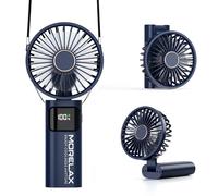 Ventilatore a Mano,Mini Ventilatore Portatile,5200mAh Ricaricabile,Piccolo Ventilatore Tascabile Con 6 Livelli di Velocità,Ventilatore USB Pieghevole a 180° per Casa,Ufficio,Scuola,Esterno, Blu