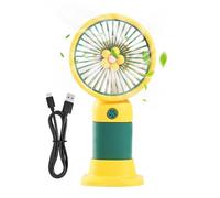 Ventilatore a Mano Portatile,Strumento Estivo Silenzioso a Ventola USB Ricaricabile con Base Inclusa | Ventilatore A Mano Portatile,Adatto Per Ufficio, Cucina, Casa, Viaggi, Interno Ed Esterno, Per Do