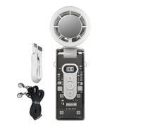 Ventilatore a mano ricaricabile - Piastra di raffreddamento istantaneo e luce a LED | Refrigeratore d'aria regolabile compatto per estate, camminare, campeggio, spiaggia, ufficio o uso notturno |
