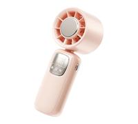 Ventilatore a mano, ventilatore portatile, velocità regolabile, display a LED, pieghevole, per trucco, lavoro, caldo, vacanze, attività all'aperto, campeggio, spostamenti quotidiani