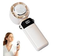 Ventilatore a mano - Ventole di raffreddamento pieghevoli portatili piccole | Raffreddatore d'aria personale con funzionamento della batteria con display digitale per donne, uomini e bambini, mini