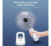 Ventilatore a molletta multifunzionale 4 in 1, ricarica USB rapida. Regolazione della velocità del vento su 3 livelli, rotazione a 180 gradi verso l'alto e il basso per fornire aria. Ventilatore multi