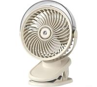 Ventilatore a Nebulizzazione con Clip e 12h Silenzioso Ventilatore(White) | Clip molla robusta, cuscinetti silicone antiscivolo, nebulizzazione ultra fine, 12 ore, per silenzio <30dB