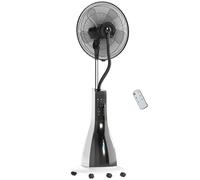 Ventilatore A Nebulizzazione Da 3l A 3 Modalità E 3 Velocità, In Plastica E Metallo, 50x40x125 Cm, Bianco E Nero