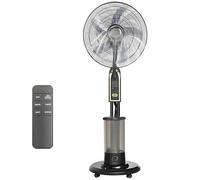 Ventilatore a Nebulizzazione da Esterno, Ventilatore Oscillante Portatile da 40 cm con Telecomando e Serbatoio da 4L, Ventilatore a Colonna Potente per Ufficio, Campeggio e Camera da Letto(29 inches)