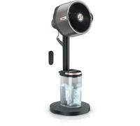 Shark FlexBreeze Pro Mist Ventilatore per Interni ed Esterni senza Filo con Nebulizzatore, Portatile, Raggio 20 m, a Piantana o da Tavolo, 5 Velocità, Silenzioso, Telecomando, Grigio Antracite FA300EU