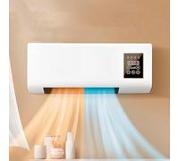 Ventilatore a parete 2 in 1 ultra silenzioso senza pale, ventilatore portatile con telecomando per camera da letto, ufficio, facile installazione, basso rumore, ventilatore a torre a risparmio