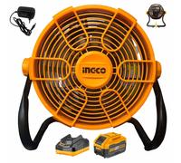 Ventilatore a pavimento a batteria 20 V e filo 28 cm 2 velocità Portatile Ingco